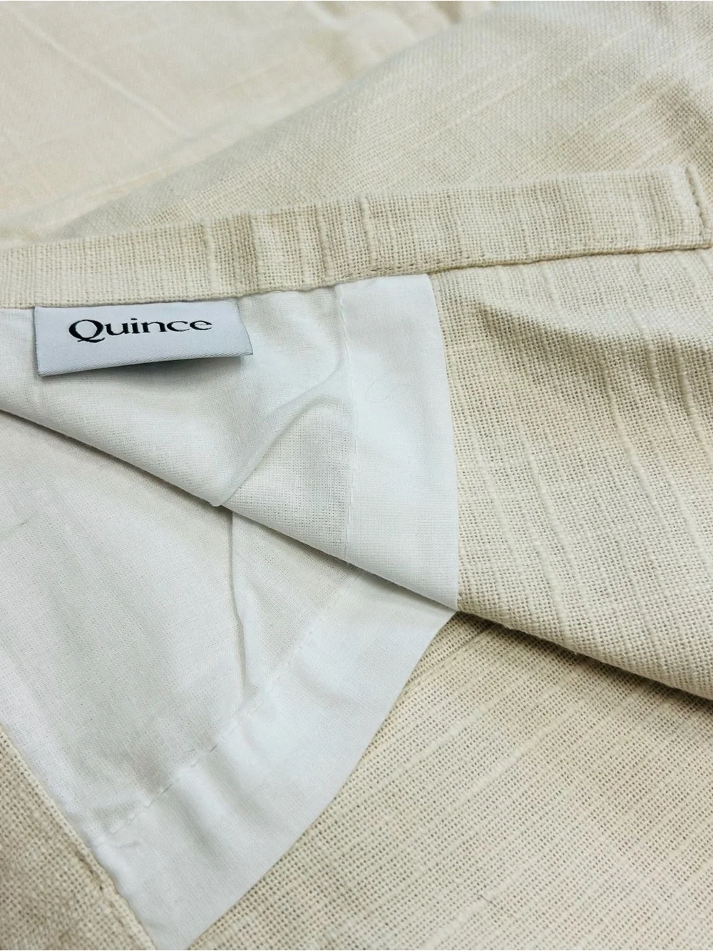 QUINCE Set Of 2 48x96 Cotton Slub Curtains Natural 0073